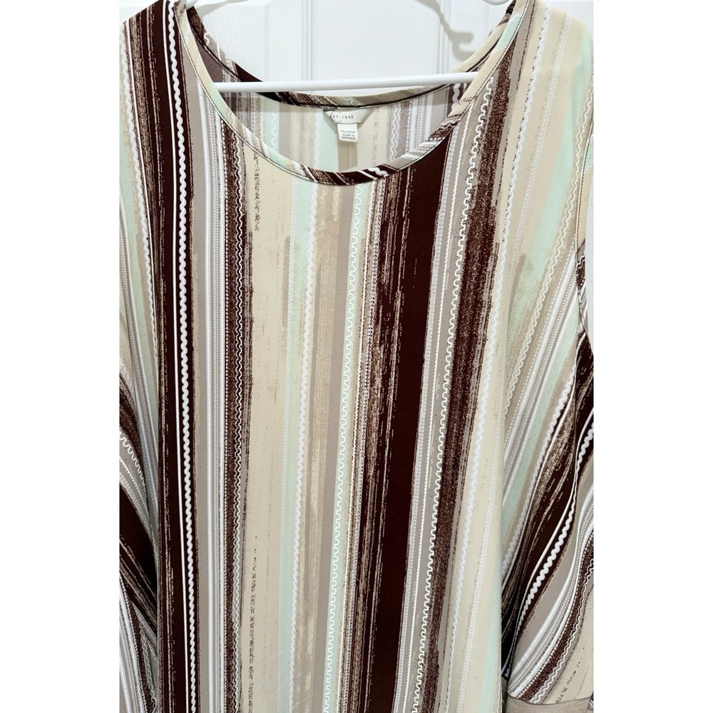 Women's Sleeveless Tunic Boho Hippie Shades of Browns Plus 26/28 - Picture 4 of 9